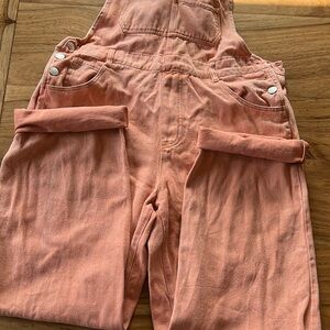 Washed Salmon Overalls